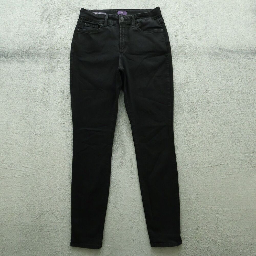 NYDJ Women's Size 8 Black Mid-Rise AMI Skinny Legging 31" Inseam